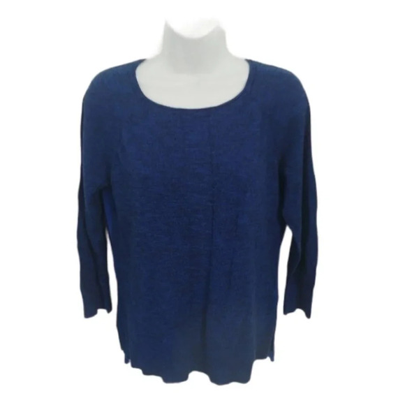 Cable  & Gauge Blue/Black Knit Sweater, L - Picture 2 of 8